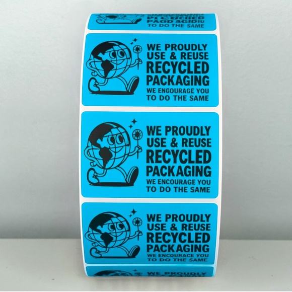 Recycled Packaging Stickers – Eco Friendly Labels for Shipping and Orders - Picture 3 of 11